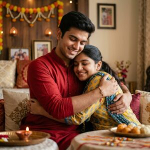 Emotional Brother Sister Hug Rakshabandhan Prompt